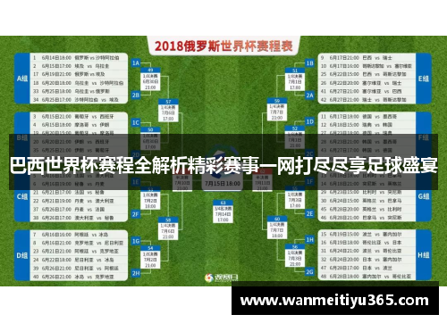 巴西世界杯赛程全解析精彩赛事一网打尽尽享足球盛宴